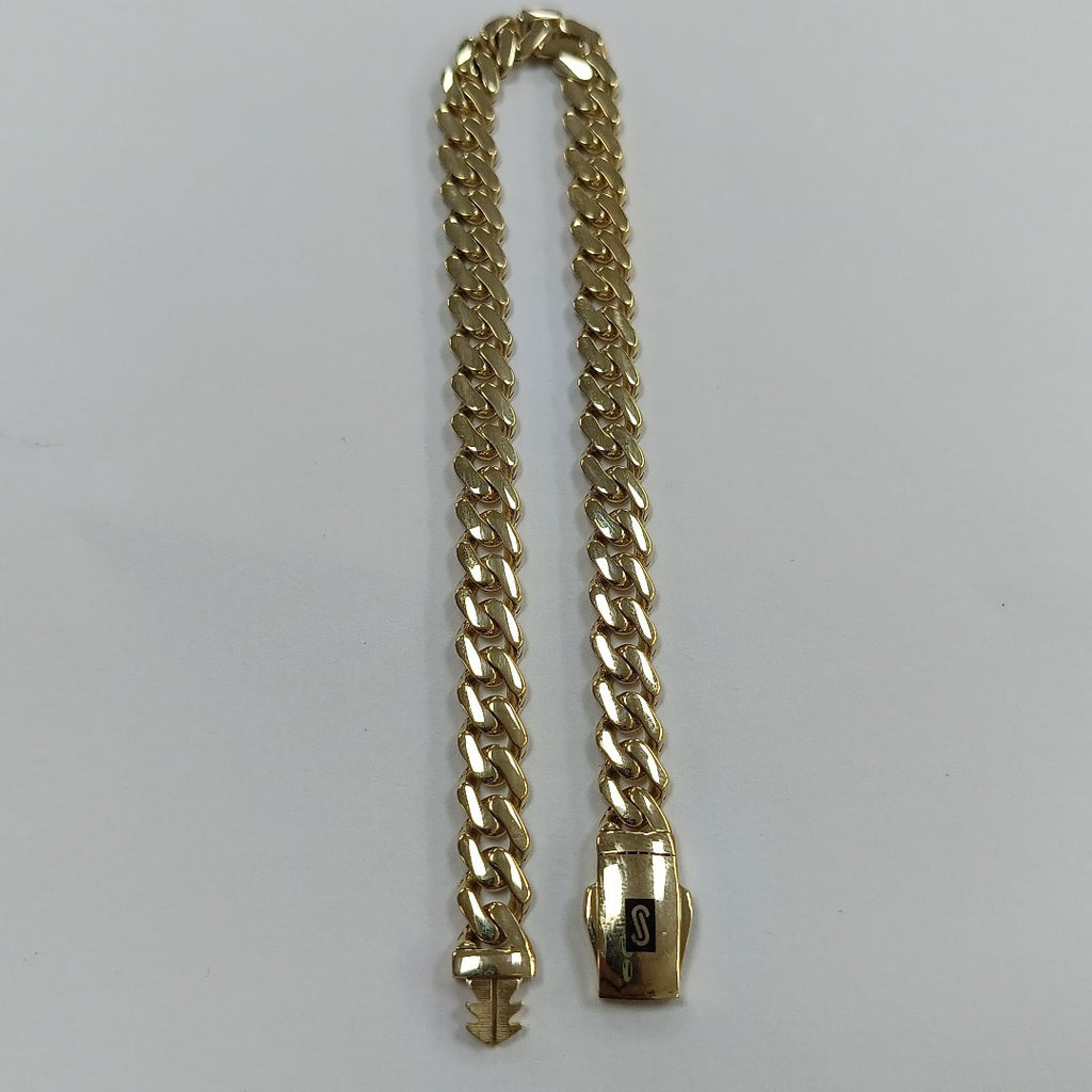 PULSERA CABALLERO MONACO ORO 14K 7.5 (NUEVO)