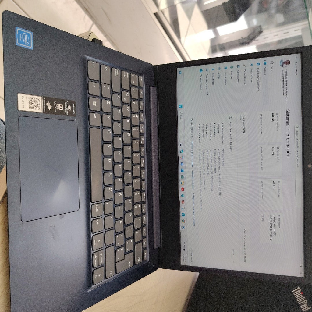 LAPTOP LENOVO IDEAPAD 1 14IGL05 (2022) 128 GB SSD 4 GB RAM (SEMINUEVO)