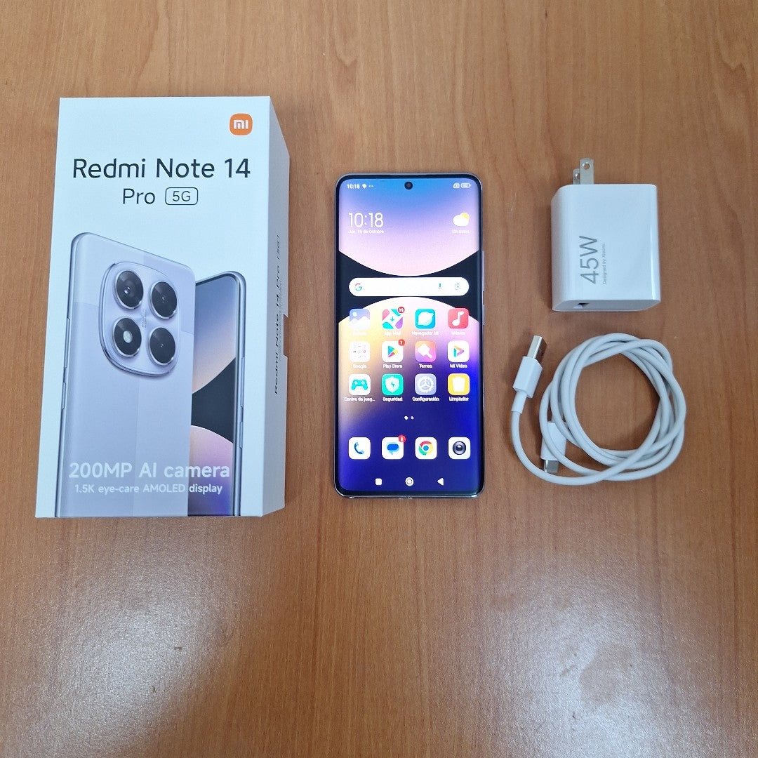 CELULAR XIAOMI REDMI NOTE 14 PRO 5G 24090RA29G (2025) 256 GB 8 GB RAM (SEMINUEVO)