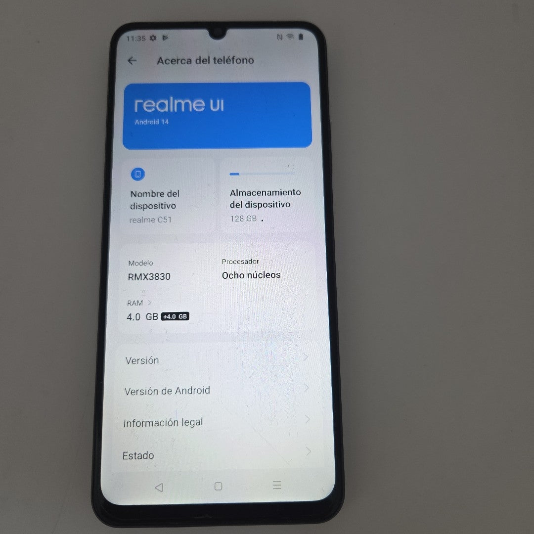 CELULAR REALME C51 RMX3830 (2023) 128 GB 4 GB RAM (SEMINUEVO)