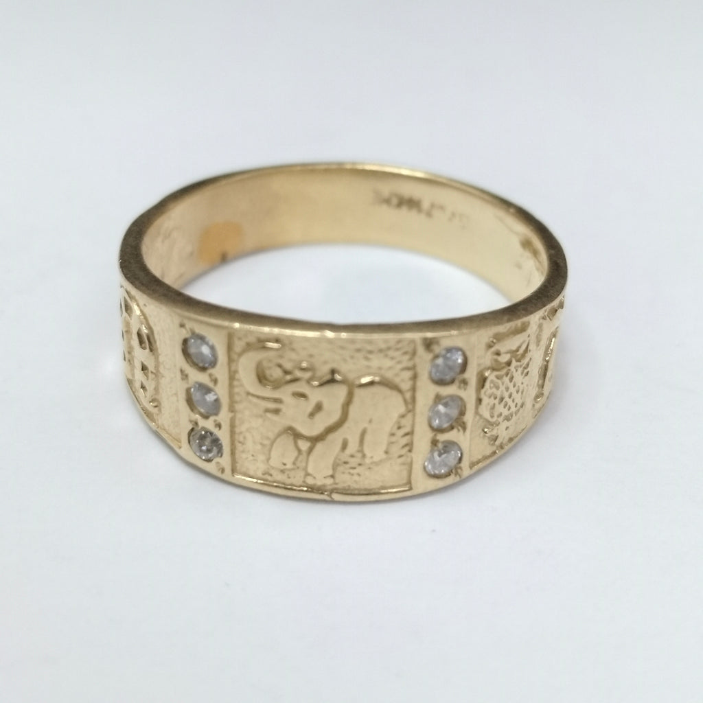 ARGOLLA DE LA SUERTE. ORO. 14 K 4.9 GRMS (SEMINUEVO)