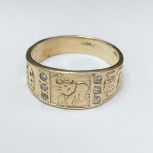 ARGOLLA DE LA SUERTE. ORO. 14 K 4.9 GRMS (SEMINUEVO)