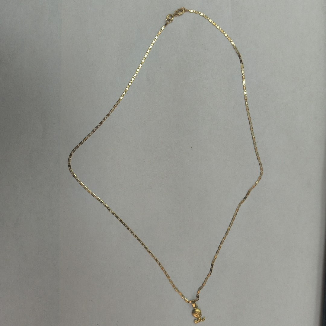 CADENA, DIJE. ORO. 14 K 1.7 GRMS (SEMINUEVO)
