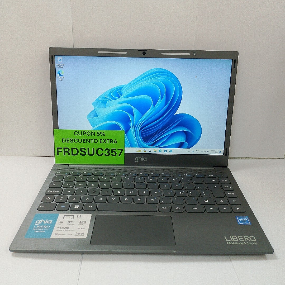 LAPTOP GHIA LIBERO LH714CP 128 GB SSD 4 GB RAM (SEMINUEVO)