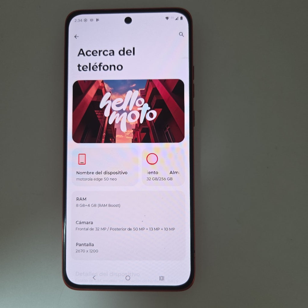 CELULAR MOTOROLA EDGE 50 NEO XT2409-2 (2024) 256 GB 8 GB RAM (SEMINUEVO)