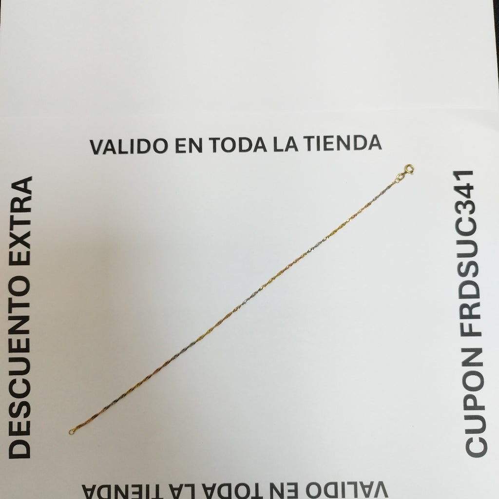 PULSERA ORO,ORO COMBINADO 10 K 1,10 GRMS (SEMINUEVO)