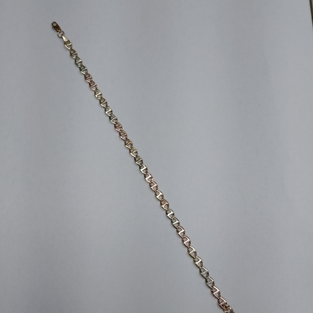 PULSERA ORO COMBINADO 10 K 3,80 GRMS (SEMINUEVO)