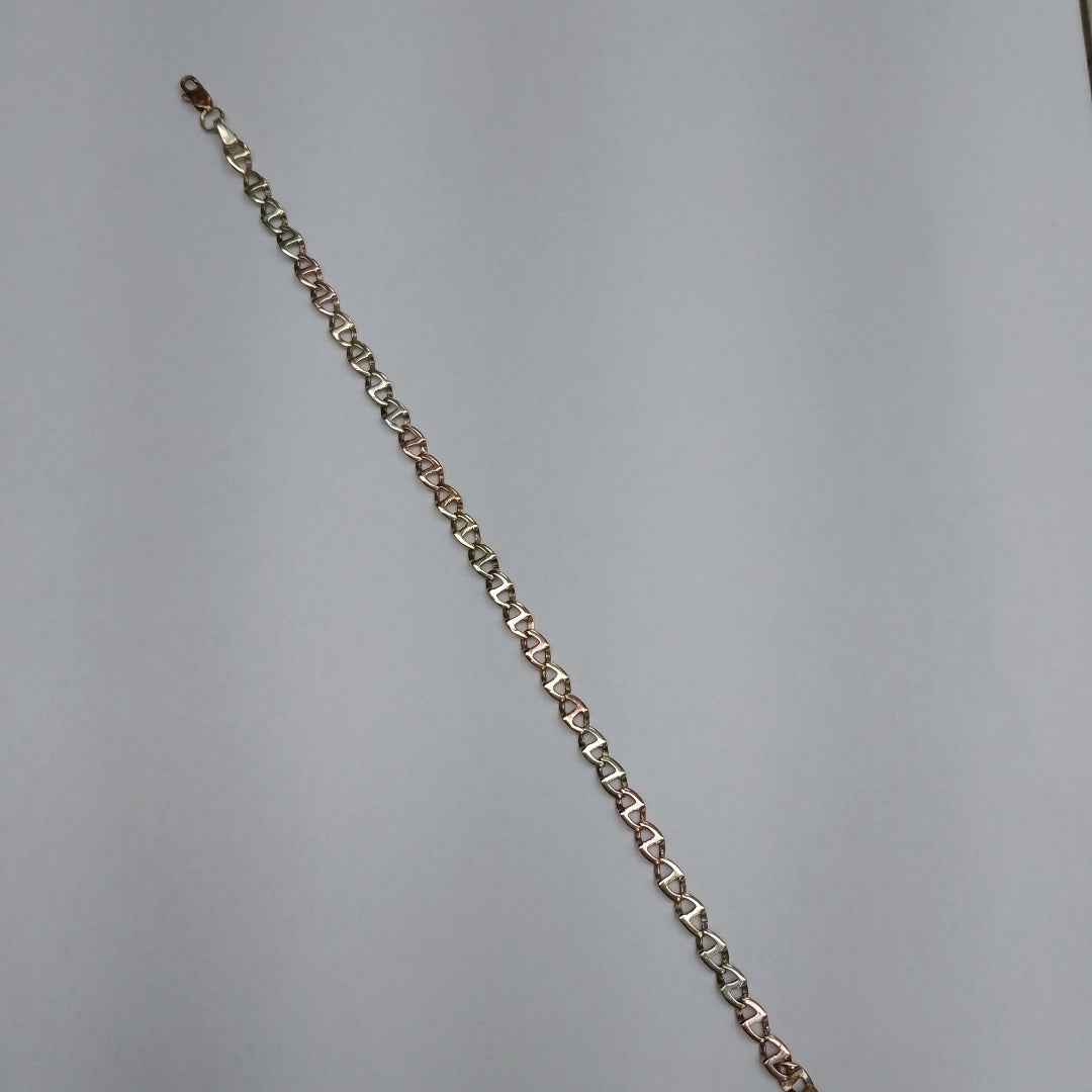 PULSERA ORO COMBINADO 10 K 3,80 GRMS (SEMINUEVO)