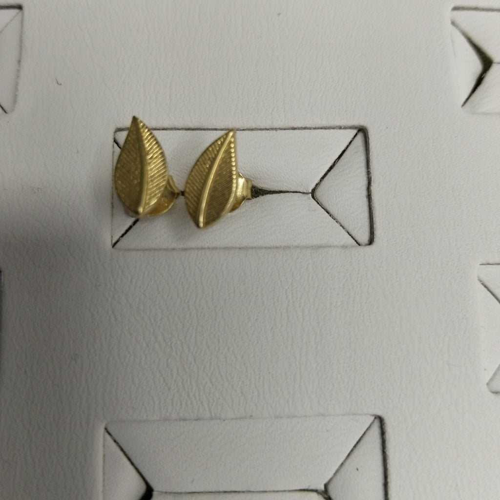 10092BRO00000B632 FRD5 BROQUEL EN FORMA DE HOJA O/A ORO 14K 1.2GRS (NUEVO)