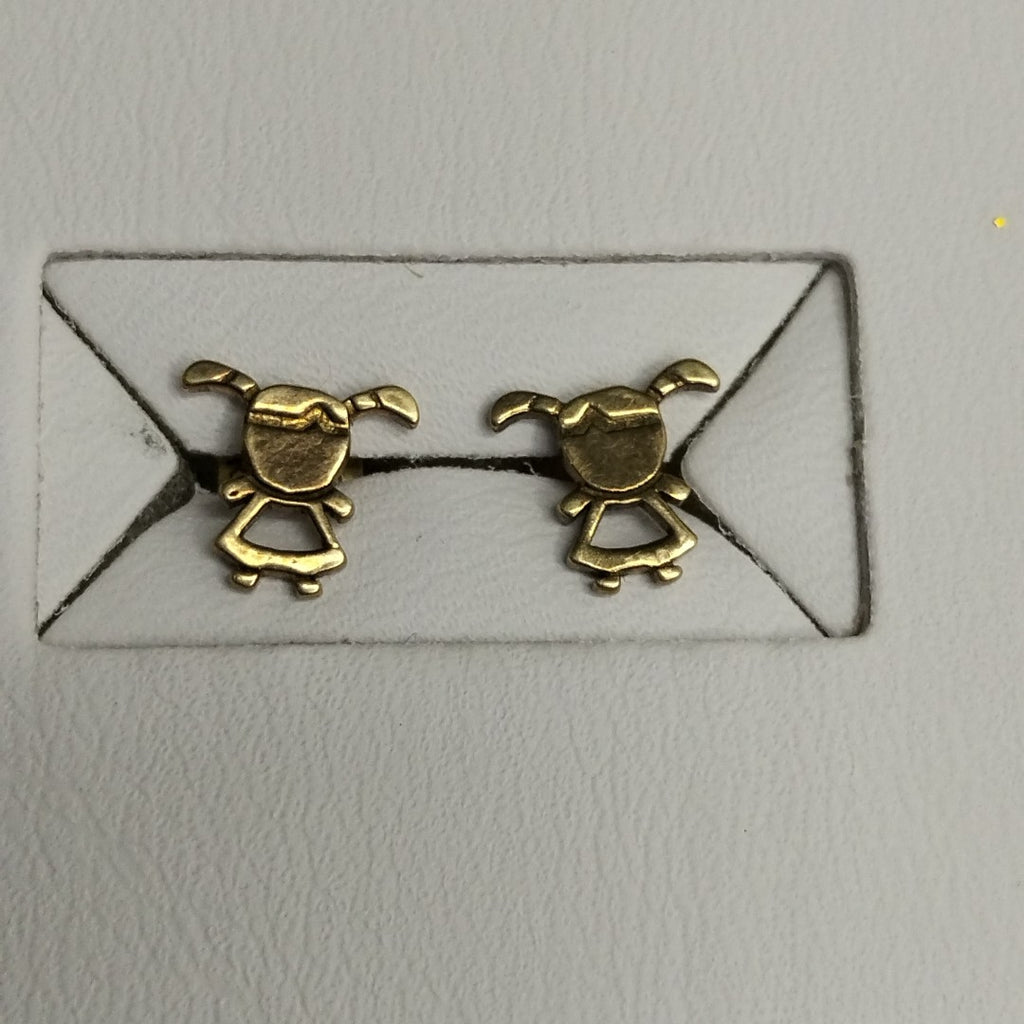 10196BRO00000A1638 FRD11 BROQUEL DE NIÑA CON COLITAS ORO 10K 0.9GRS (NUEVO)