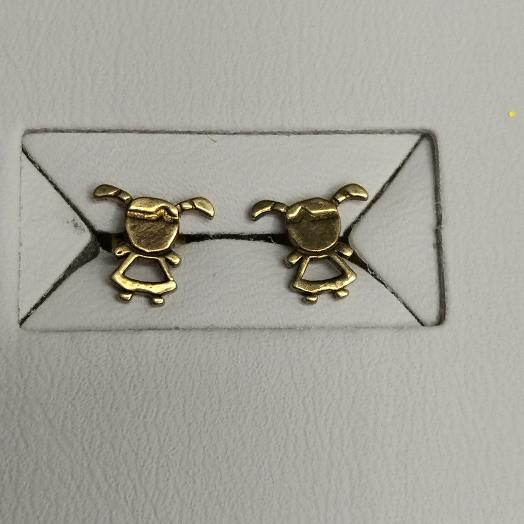 10196BRO00000A1638 FRD11 BROQUEL DE NIÑA CON COLITAS ORO 10K 0.9GRS (NUEVO)