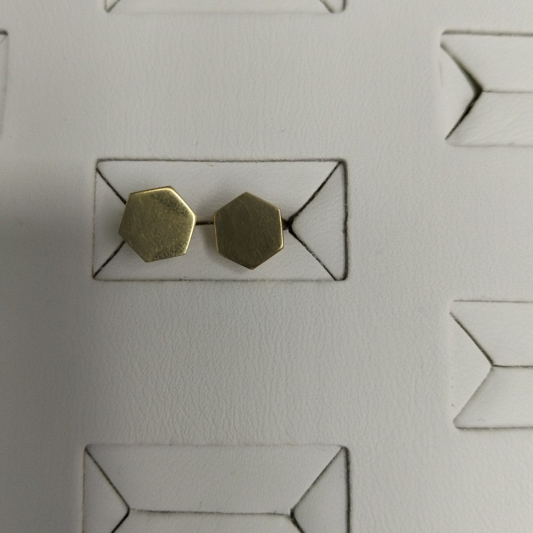 10155BRO00000B1735 FRD12 BROQUEL DE EXAGONO ORO 14K 1.5GRS (NUEVO)