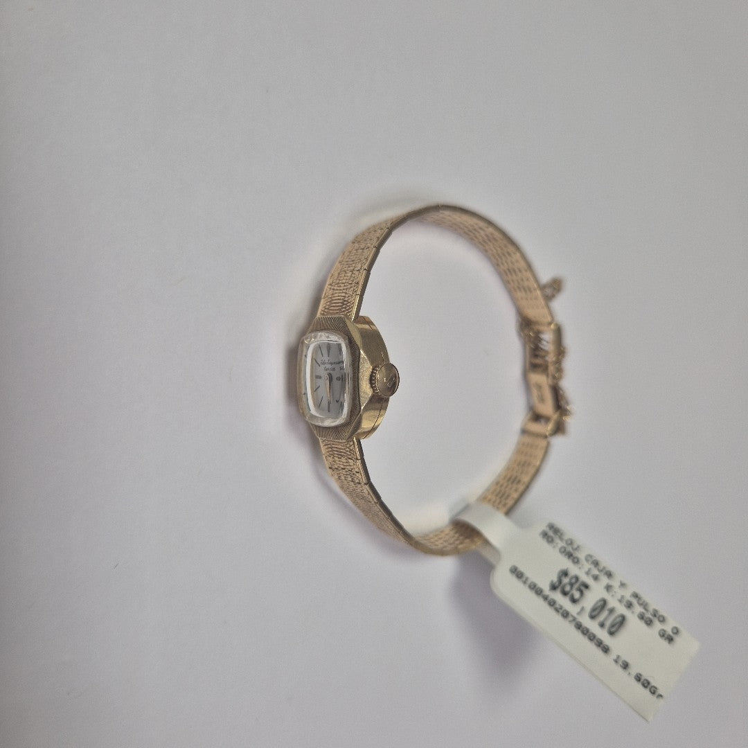 RELOJ CAJA Y PULSO ORO ORO 14 K 19,60 GRMS (SEMINUEVO)