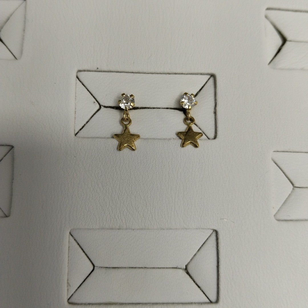 BROQUELES ORO 14K 1 GRS (NUEVO)