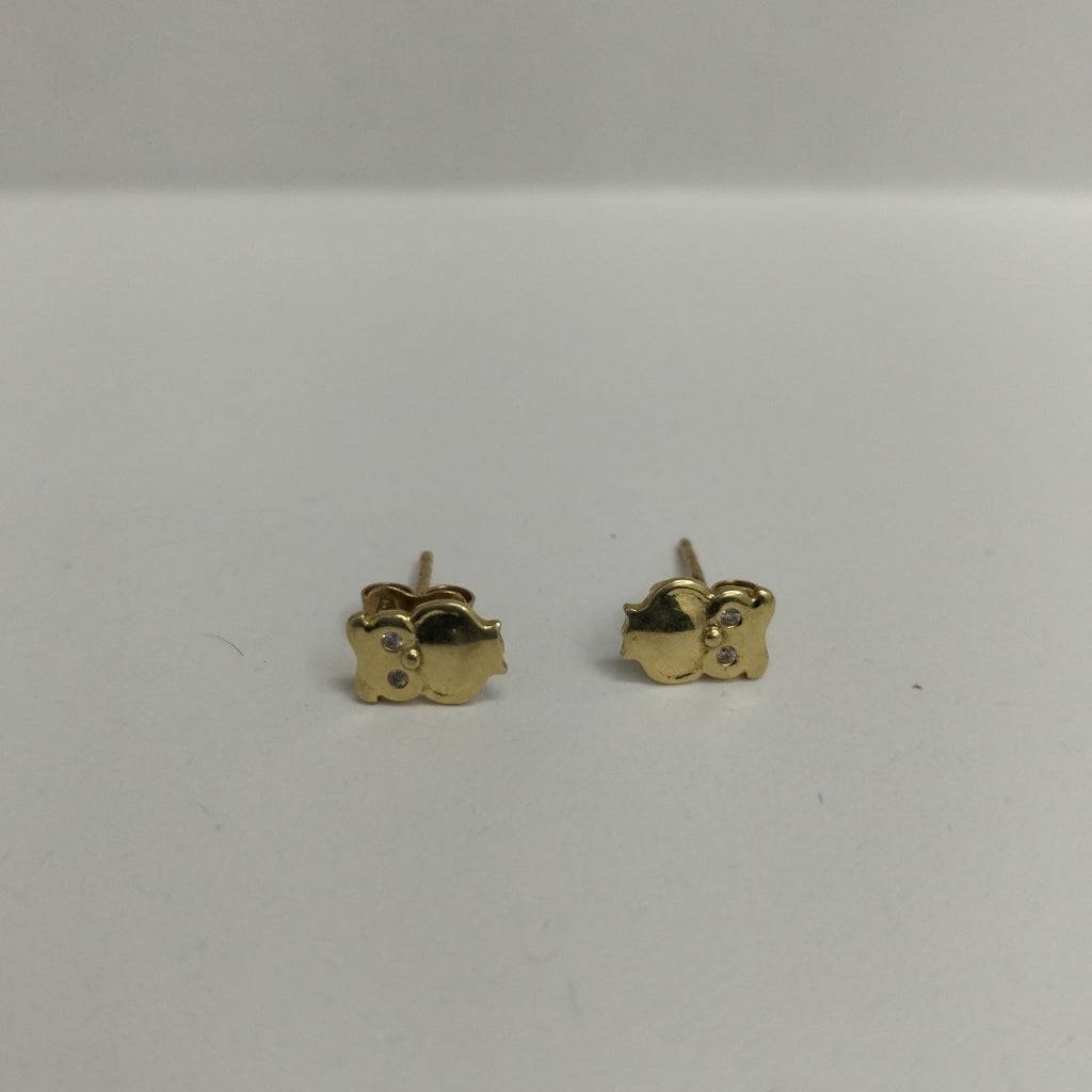 10029BRO00000B1396 FRD11 BROQUEL DE BUHO PULIDO ORO 14K 1.3GRS (NUEVO)