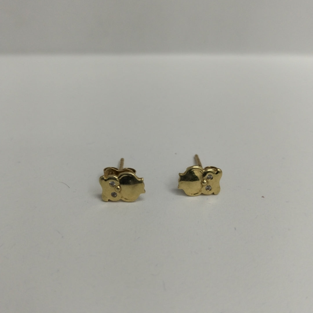 10029BRO00000B1396 FRD11 BROQUEL DE BUHO PULIDO ORO 14K 1.3GRS (NUEVO)