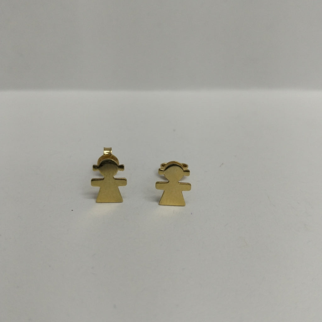 10295BRO00000B2364 FRD19 BROQUEL DE NIÑA CON COLITAS ORO 14K 1GRS (NUEVO)