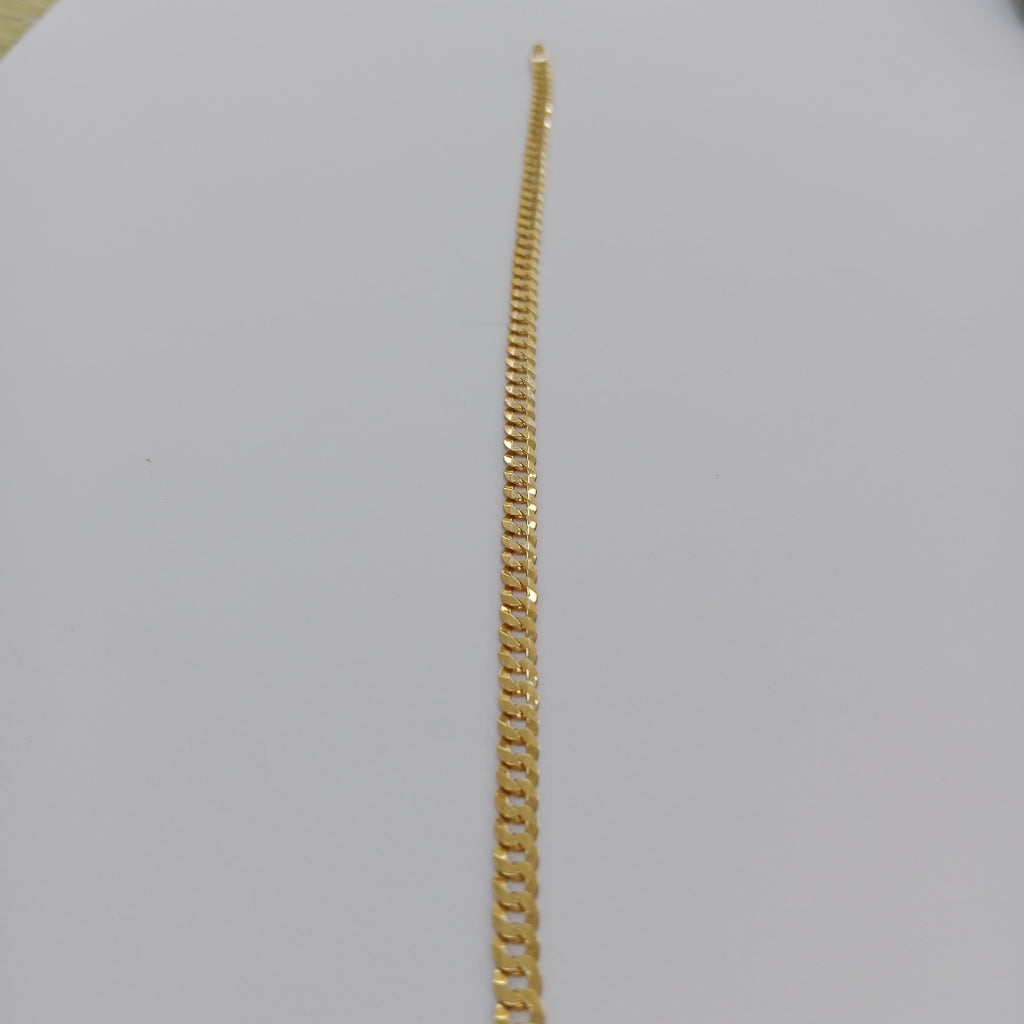 PULSERAS CABALLERO BARBADA AMARILLA ORO 14K 4.8 (NUEVO)