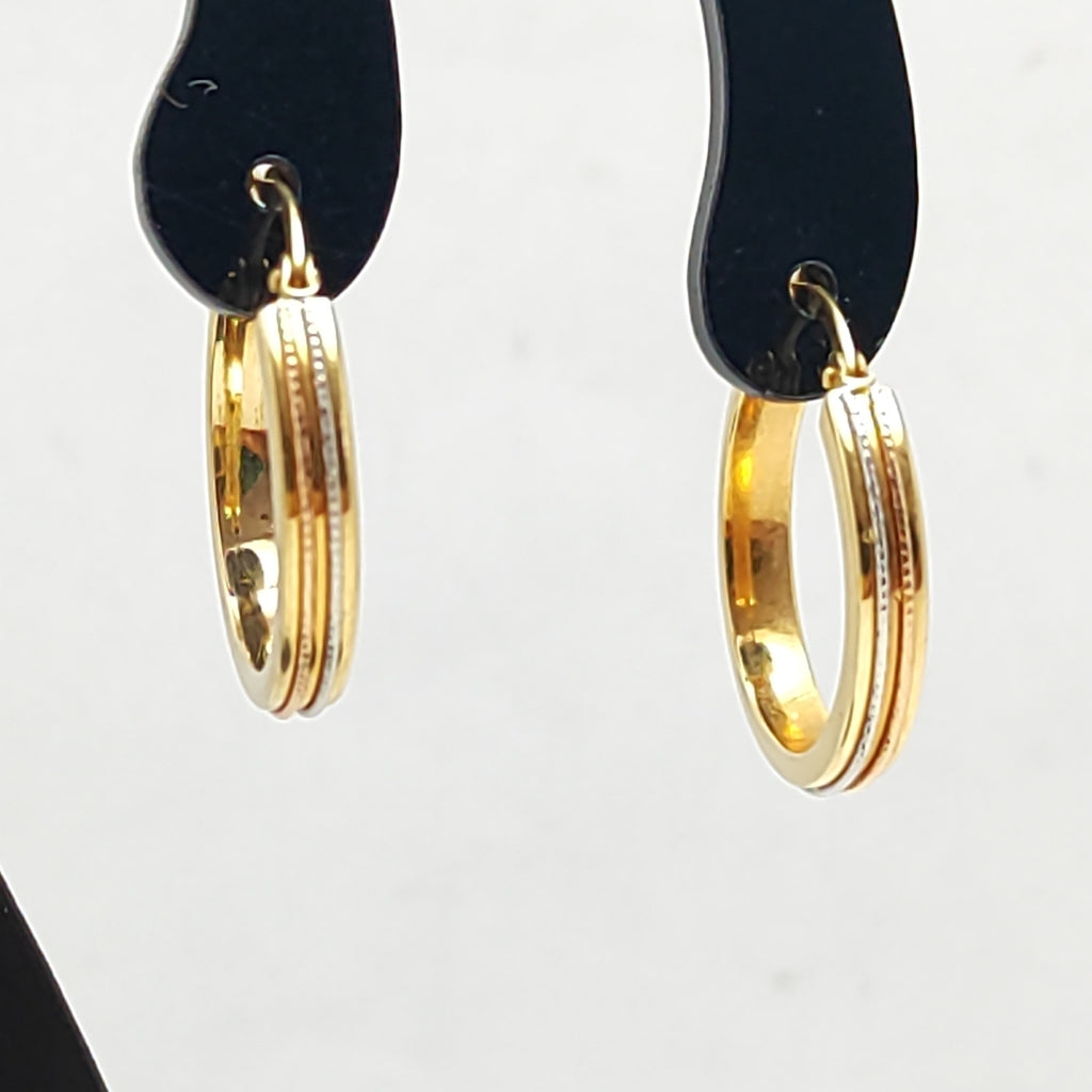 ARRACADAS PAR. ORO, ORO COMBINADO. 14 K 1.9 GRMS (SEMINUEVO)