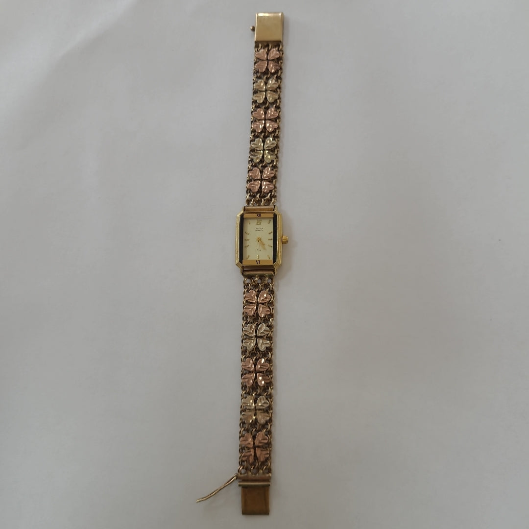 RELOJ CAJA ACERO PULSO ORO. ORO, ORO COMBINADO. 8 K 27.3 GRMS (SEMINUEVO)