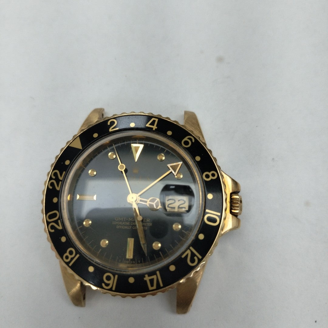 RELOJ CAJA Y PULSO ORO. ORO. 18 K 167.3 GRMS (SEMINUEVO)