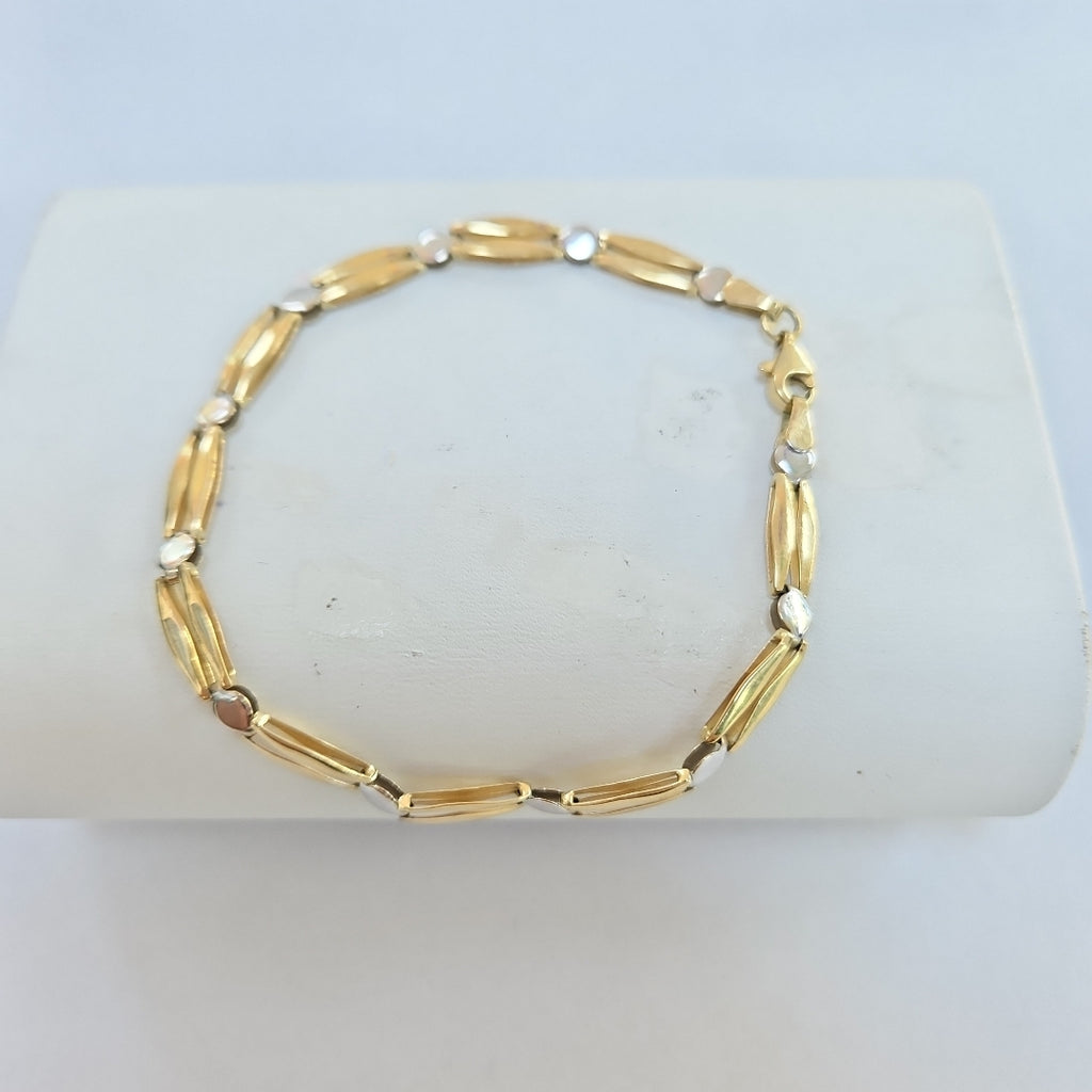 PULSERA. ORO COMBINADO. 14 K 3.8 GRMS (SEMINUEVO)