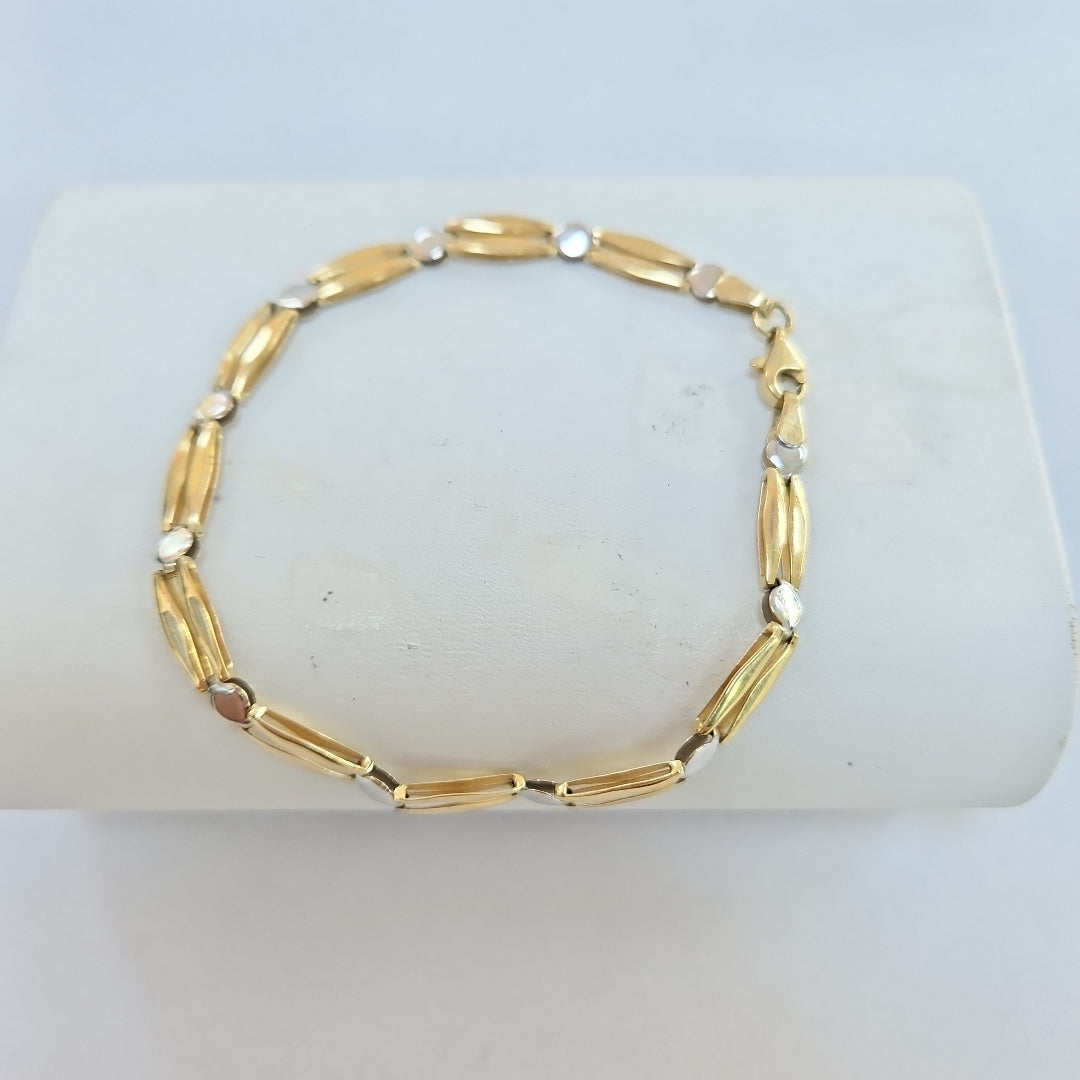 PULSERA. ORO COMBINADO. 14 K 3.8 GRMS (SEMINUEVO)