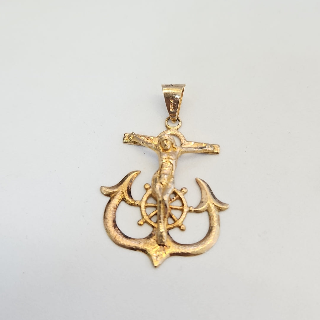 CRISTO EN ANCLA ORO 8 K 5,60 GRMS (SEMINUEVO)