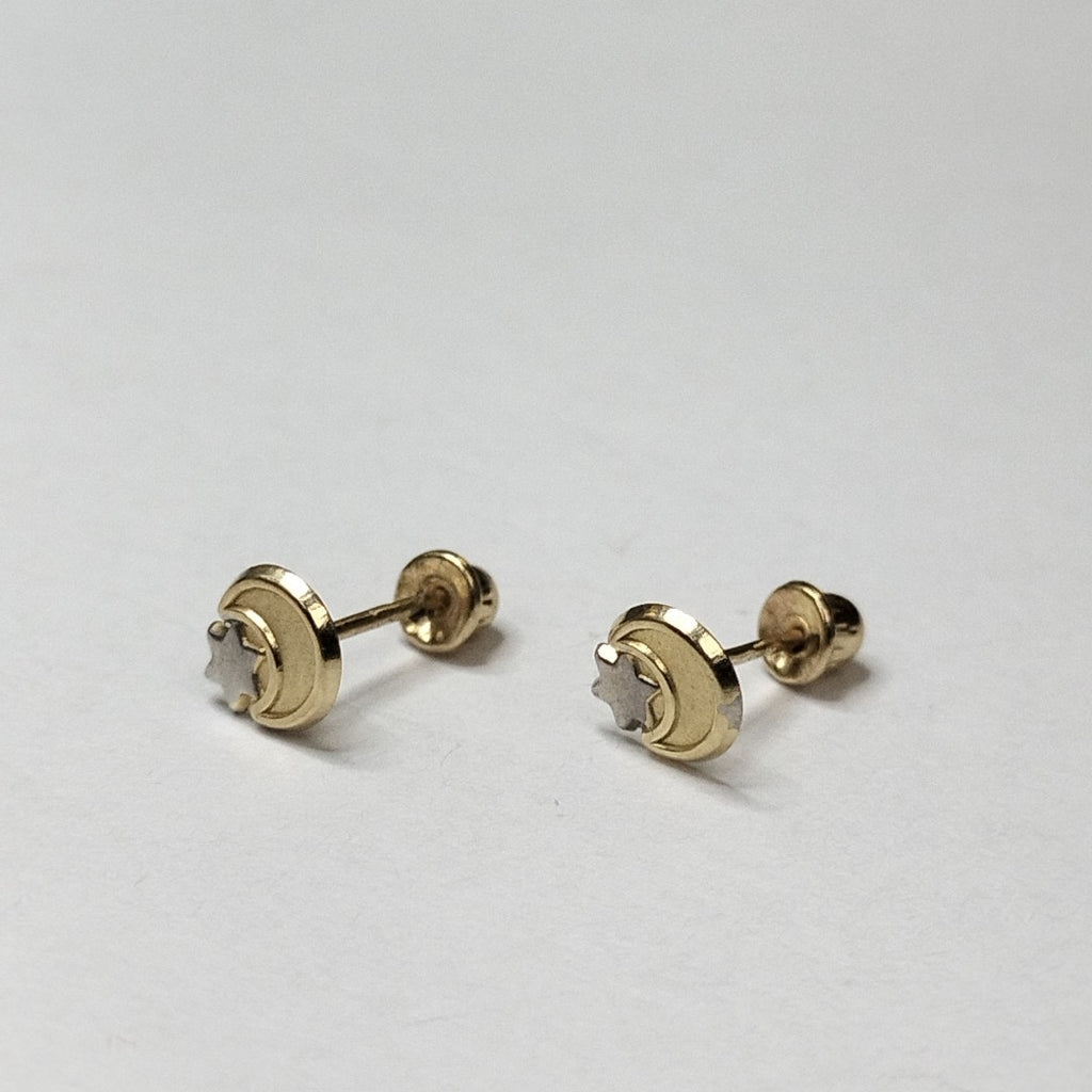 BROQUELES ORO 14K 1 (NUEVO)