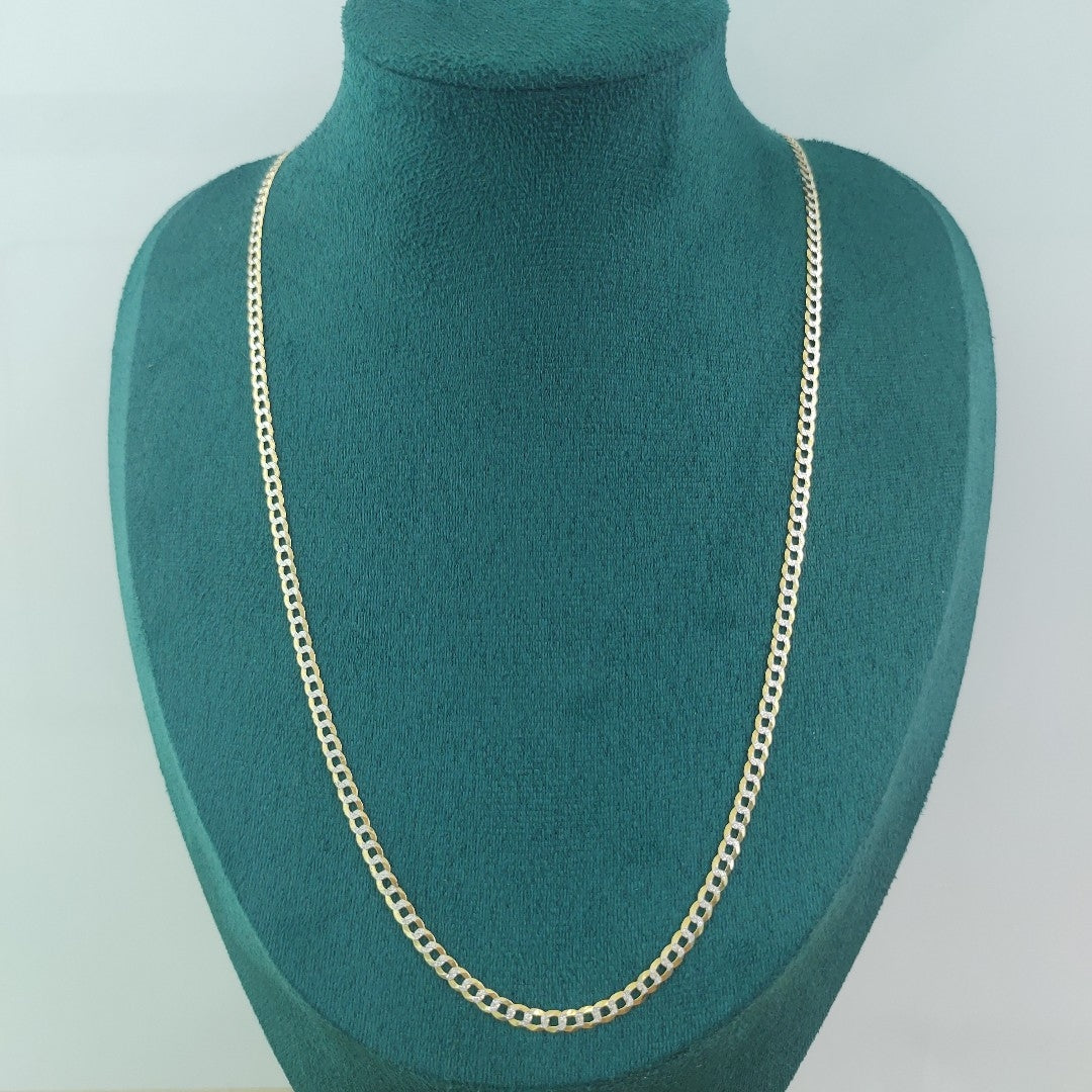 CADENAS BARBADA DIAMANTADA ORO 14K 6.5 (NUEVO)