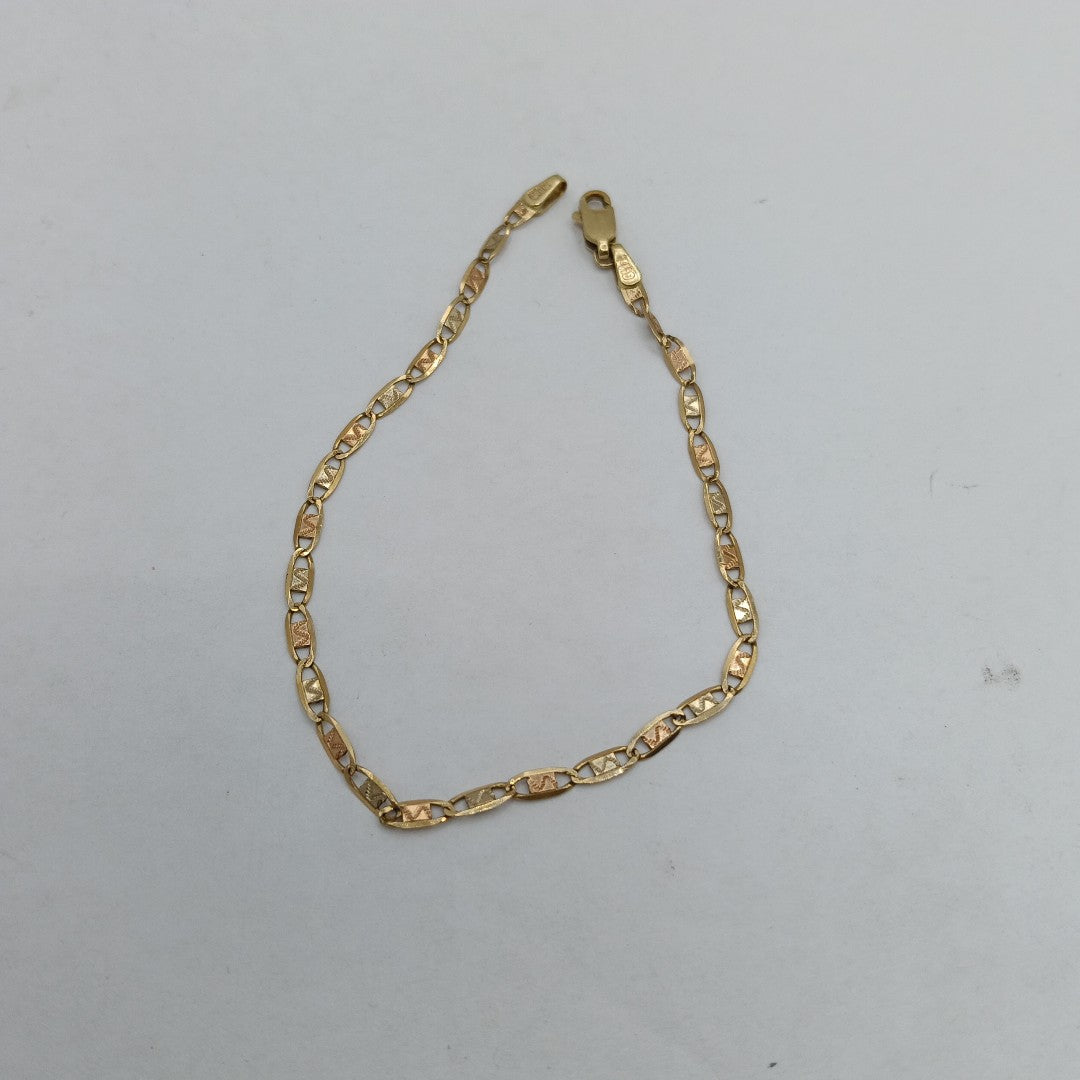 PULSERA. ORO, ORO COMBINADO. 10 K 2.3 GRMS (SEMINUEVO)