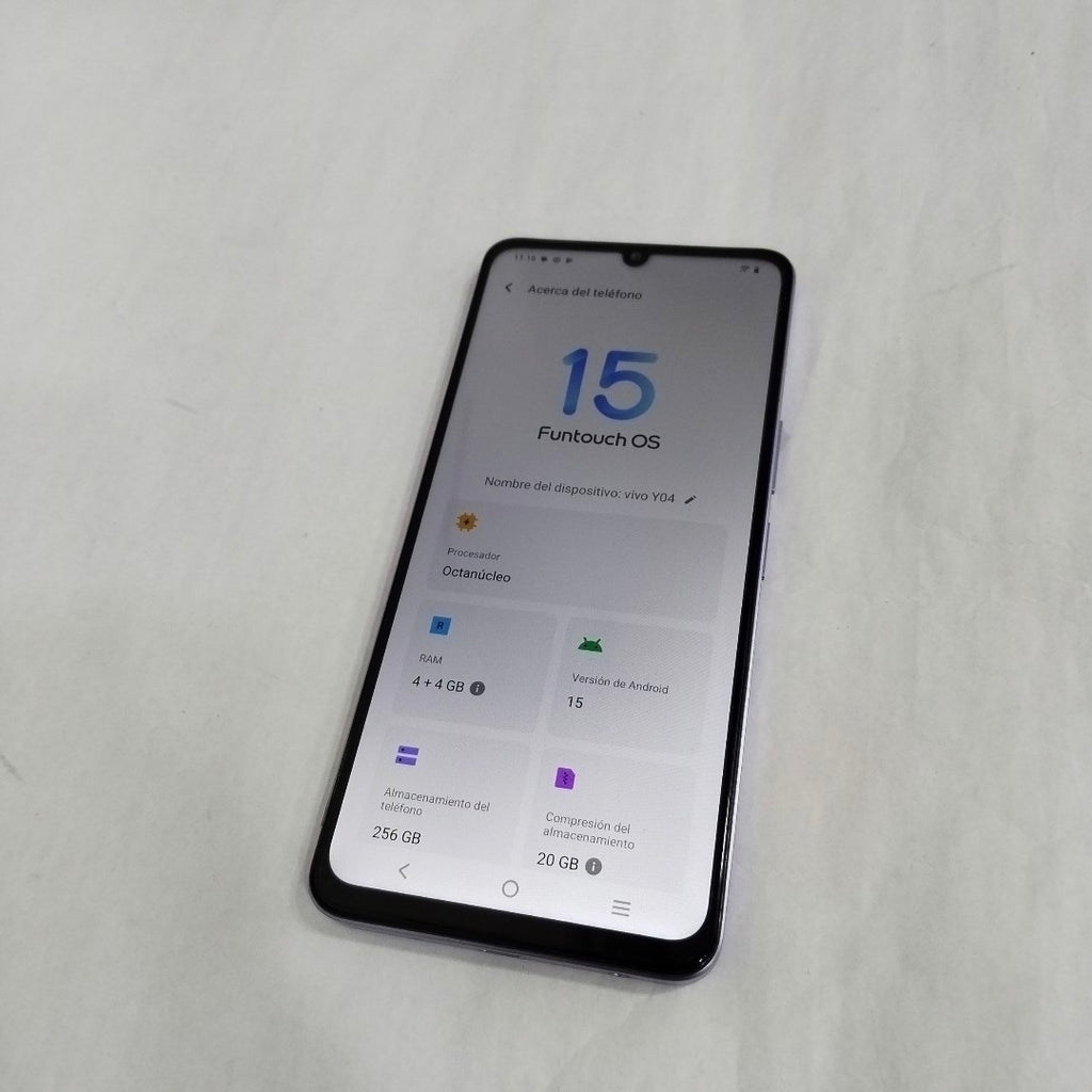 CELULAR VIVO Y04 V2430 (2025) 256 GB 4 GB RAM (SEMINUEVO)