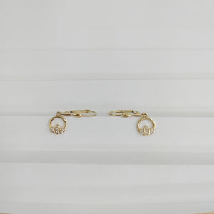 BROQUELES ORO 14K 2 (NUEVO)