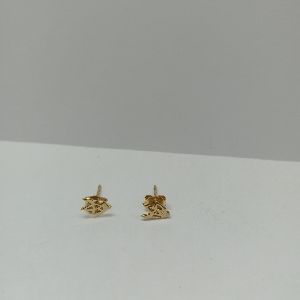 10003BRO38000B380 FRD3 BROQUEL EN FORMA GEOMETRICA PALOMA ORO 14K 0.8GRS (NUEVO)