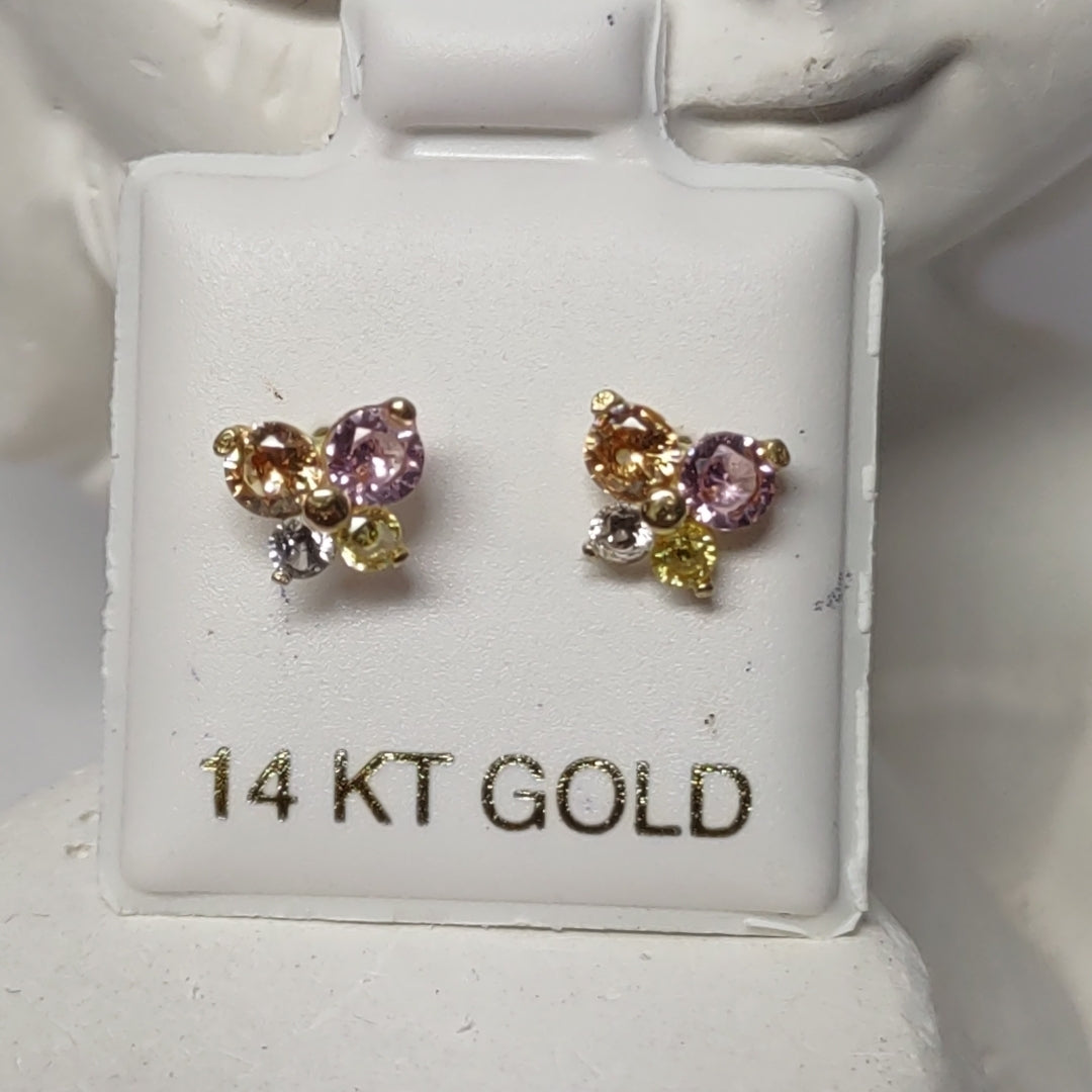 BROQUELES ORO 14K 1 (NUEVO)