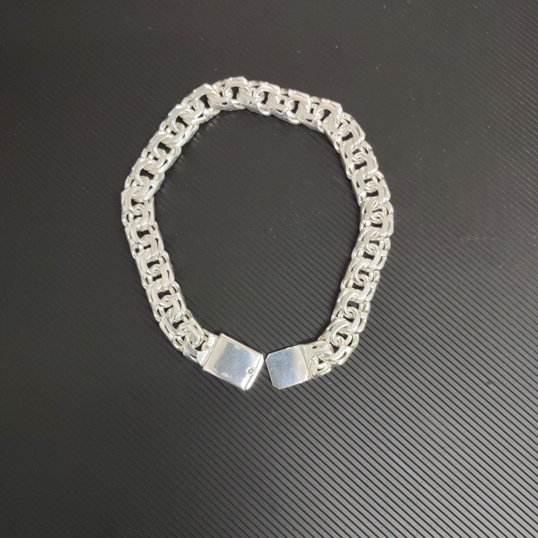 PULSERA TEJIDO ESPECIAL PLATA .925 34G (NUEVO)