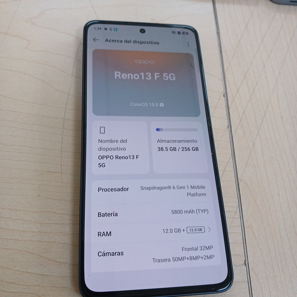 CELULAR OPPO  RENO 13F 5G CPH2699 (2025) 256 GB 12 GB RAM (SEMINUEVO)