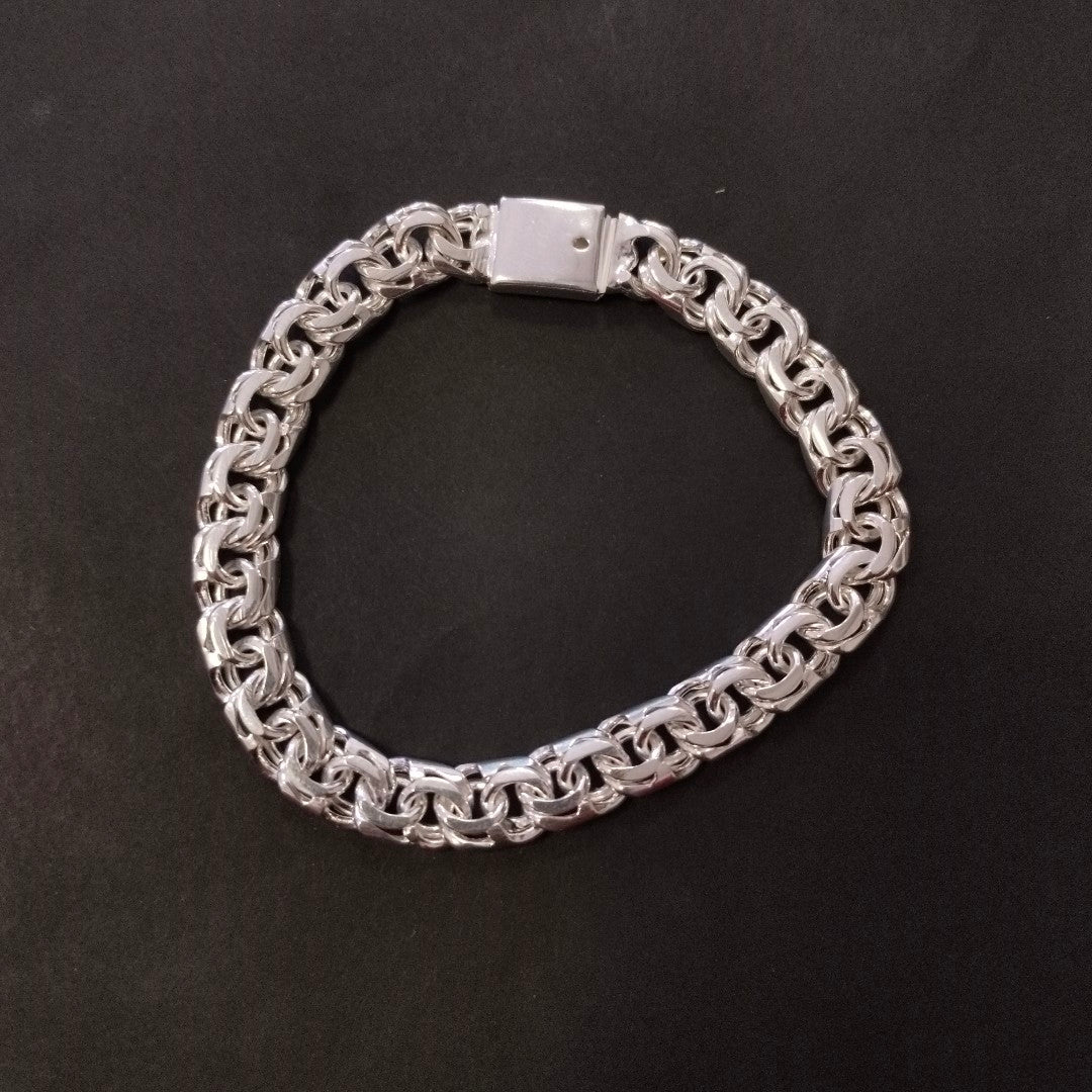 PULSERA TEJIDO ESPECIAL PLATA .925 34.7G (NUEVO)
