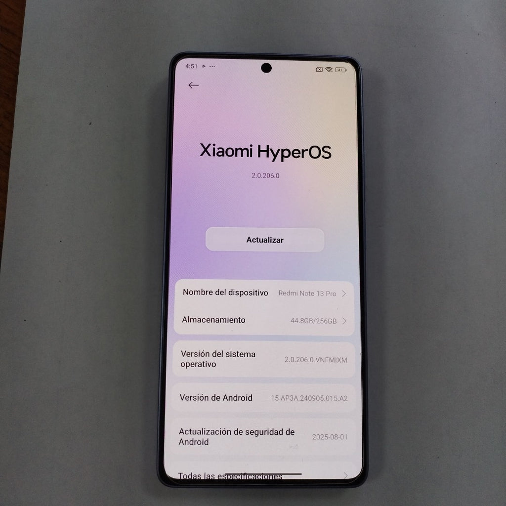 CELULAR XIAOMI REDMI NOTE 13 PRO 23117RA68G (2023) 256 GB 8 GB RAM (SEMINUEVO)