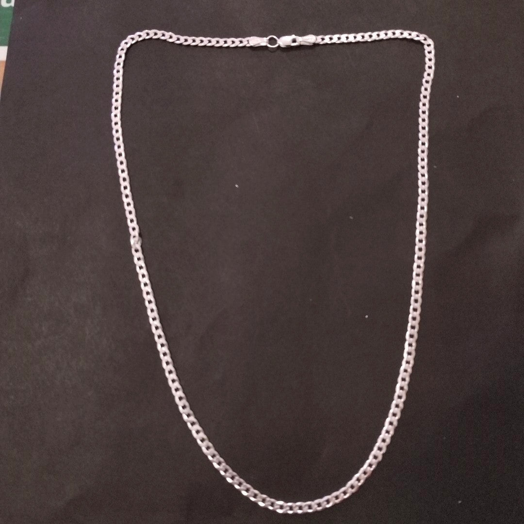 CADENA BARBADA PLATA .925 11.8G (NUEVO)