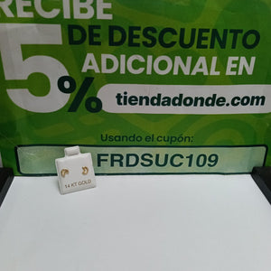 BROQUELES ORO 14K 1 (NUEVO)