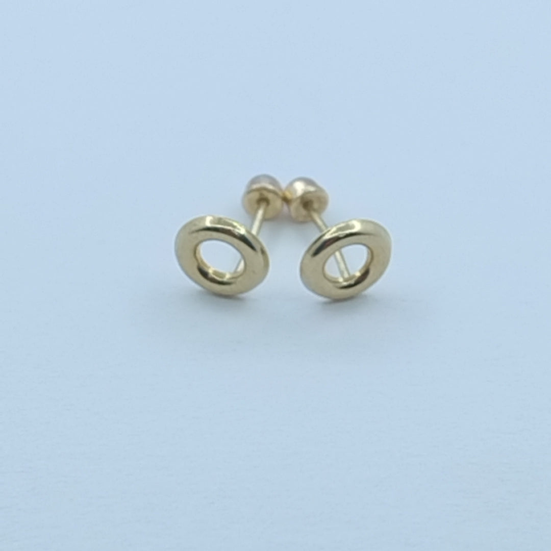 BROQUELES ORO 14K 1 (NUEVO)