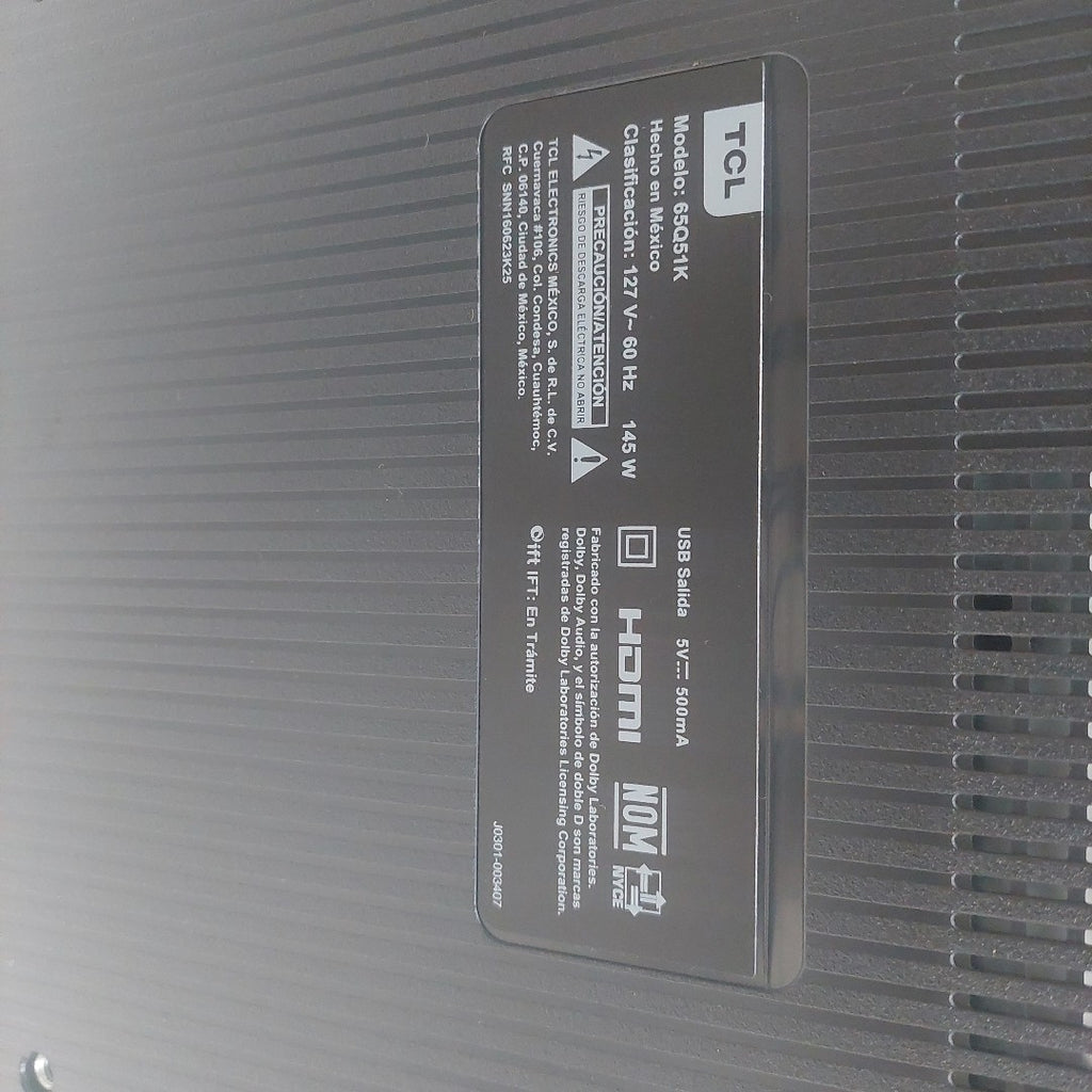 PANTALLA TCL 65Q51K (2025) 65" QLED 4K (SEMINUEVO)