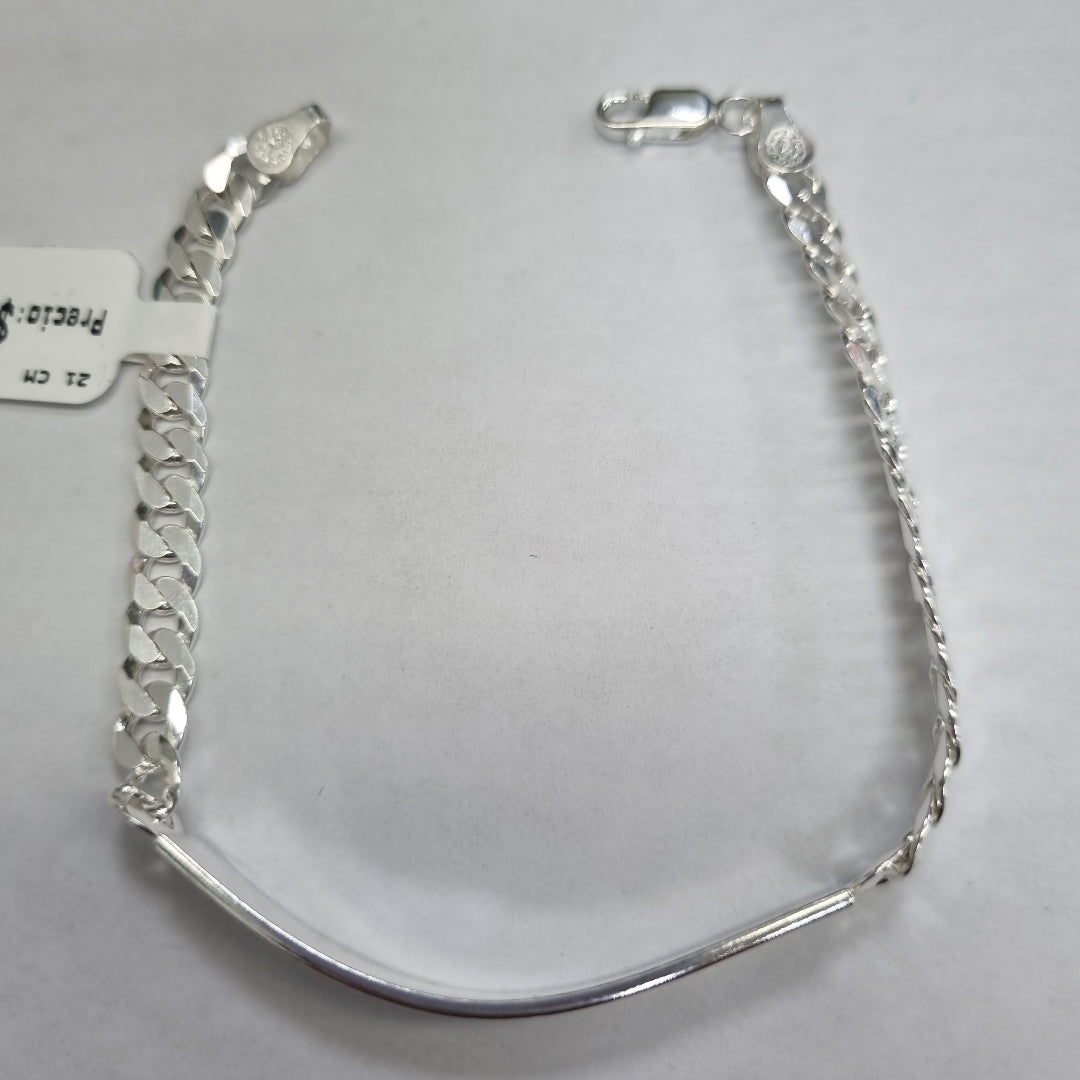 ESCLAVA BARBADA PLATA .925 13G (NUEVO)