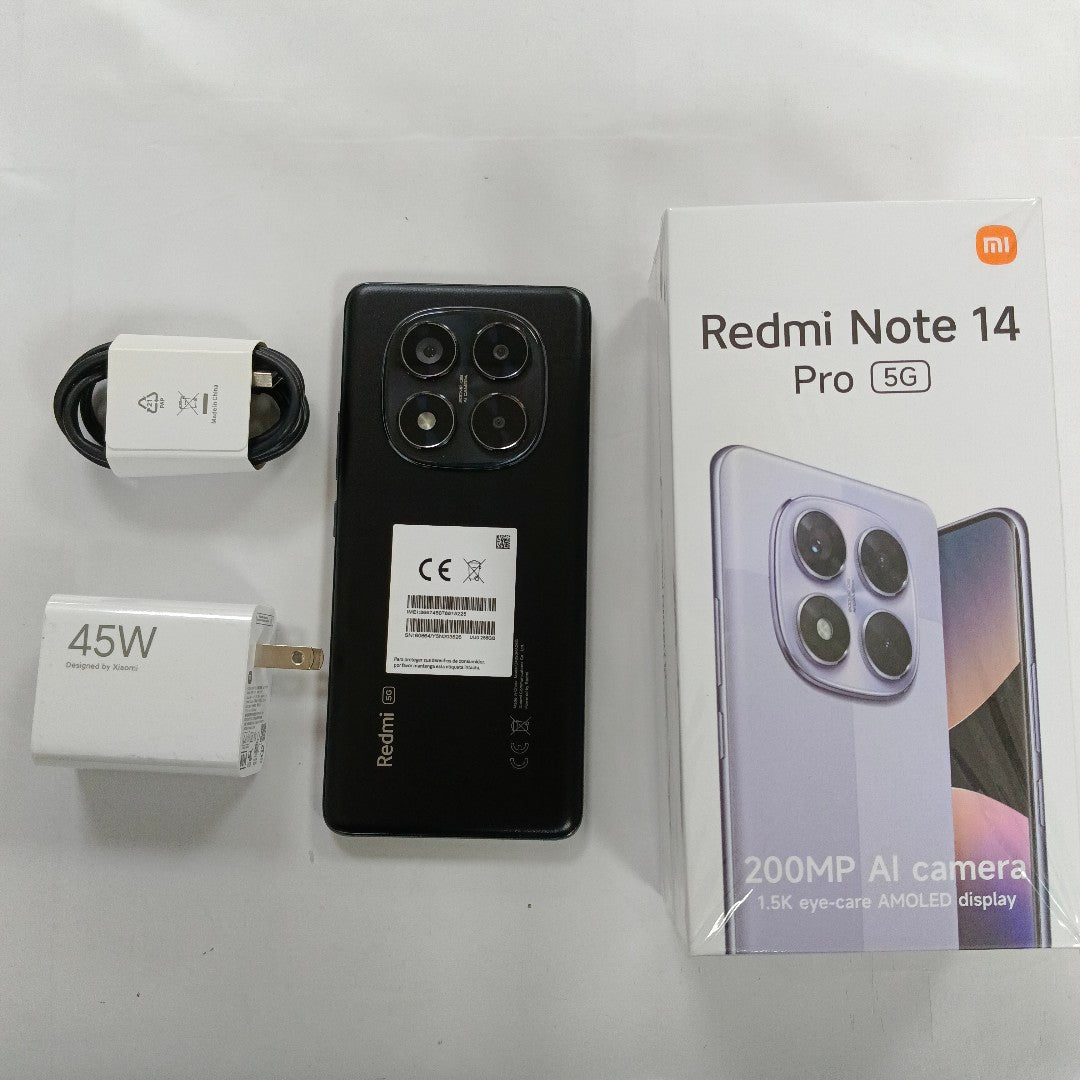 CELULAR XIAOMI REDMI NOTE 14 PRO 5G 24090RA29G (2025) 256 GB 8 GB RAM (SEMINUEVO)