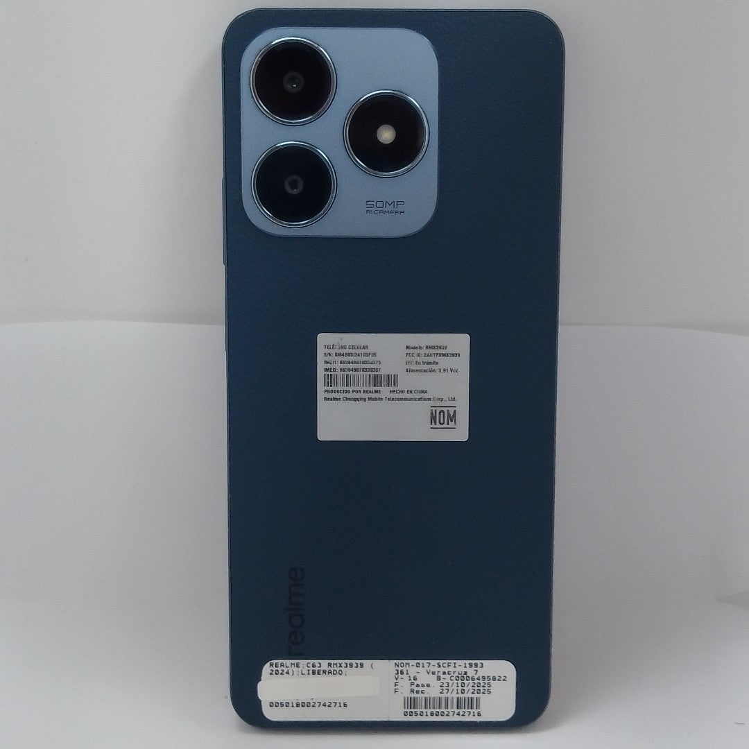 CELULAR REALME C63 RMX3939 (2024) 256 GB 8 GB RAM (SEMINUEVO)