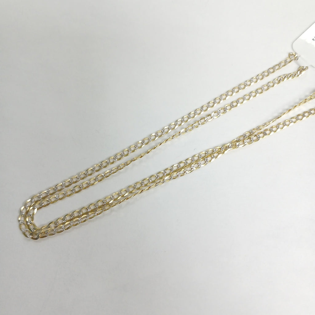 CADENAS BARBADA DIAMANTADA ORO 14K 4.4 (NUEVO)