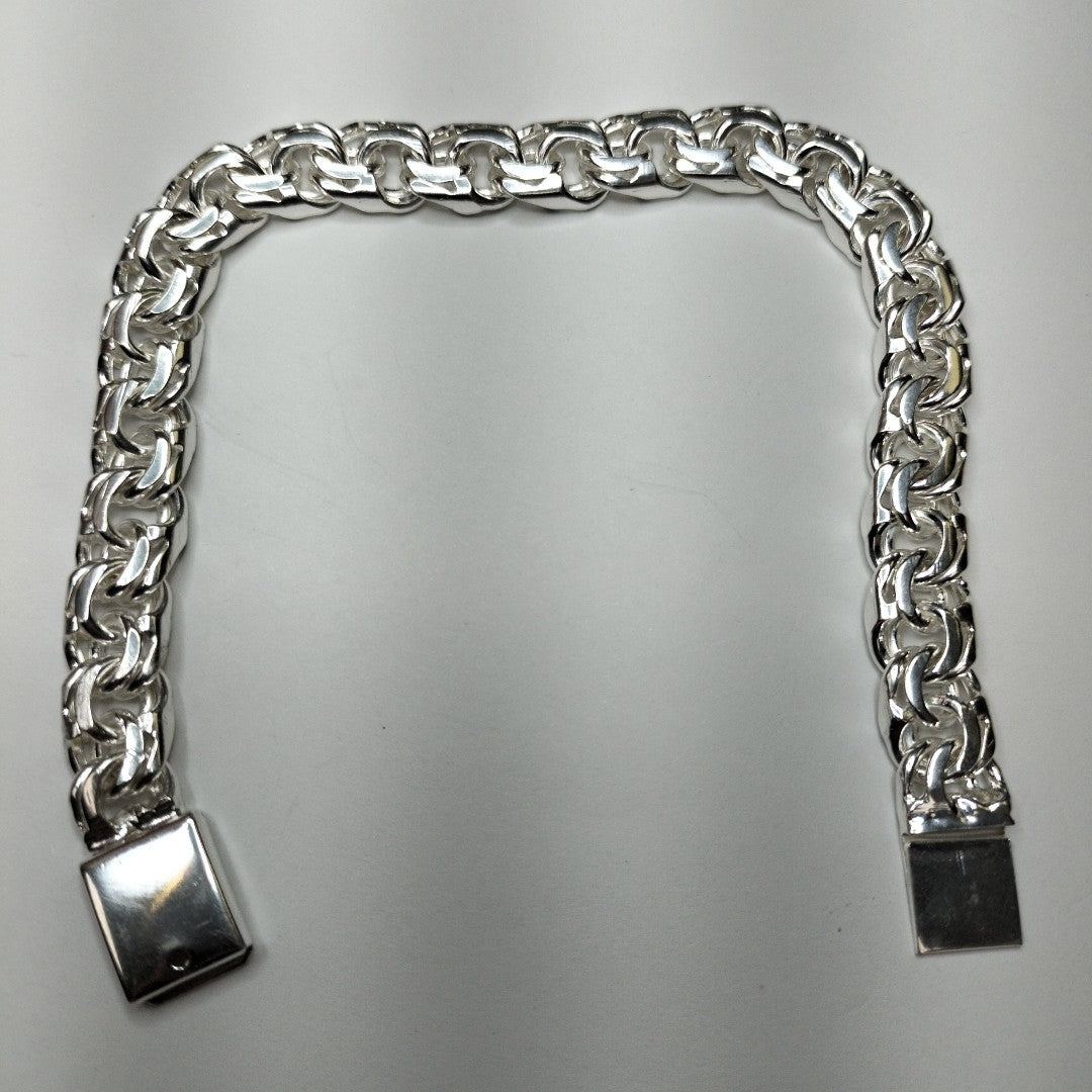 PULSERA TEJIDO ESPECIAL PLATA .925 35.3G (NUEVO)