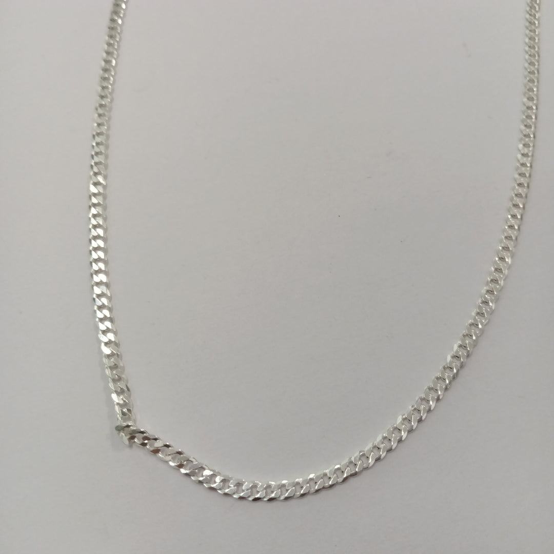 CADENA BARBADA PLATA .925 13.4G (NUEVO)