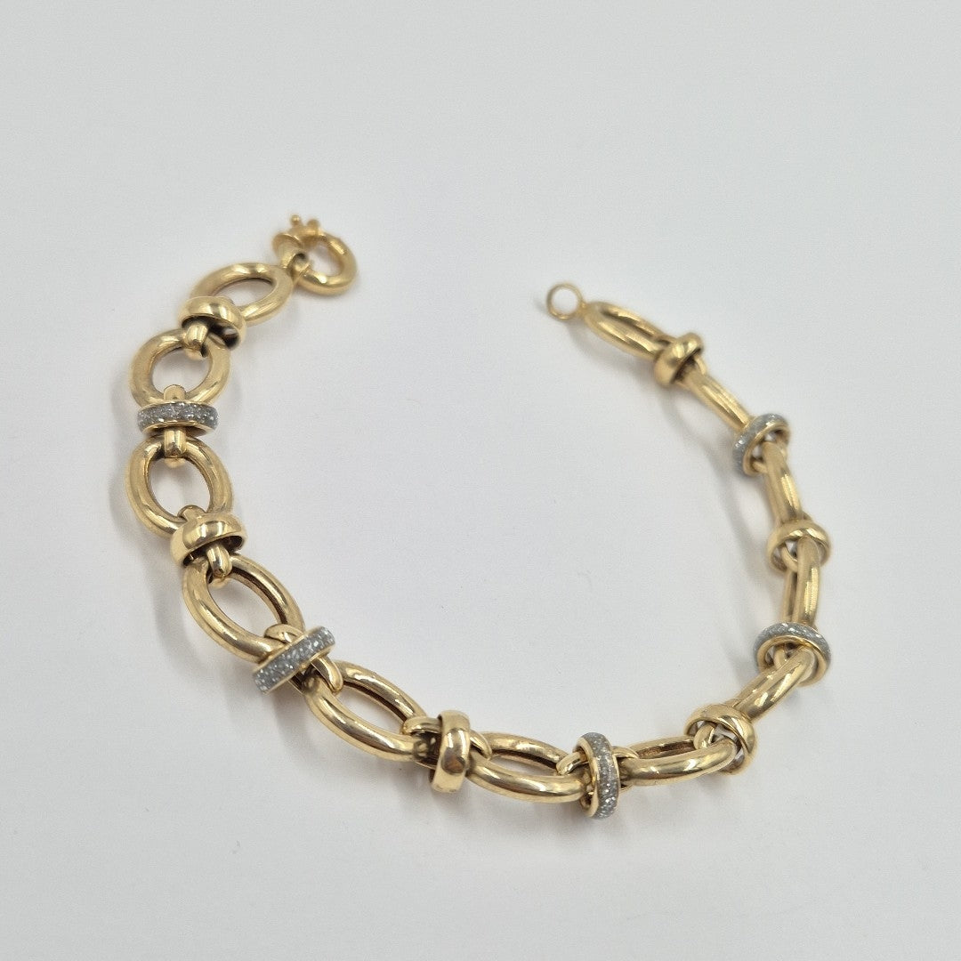 PULSERAS CABALLERO ORO 14K 9.5 (NUEVO)